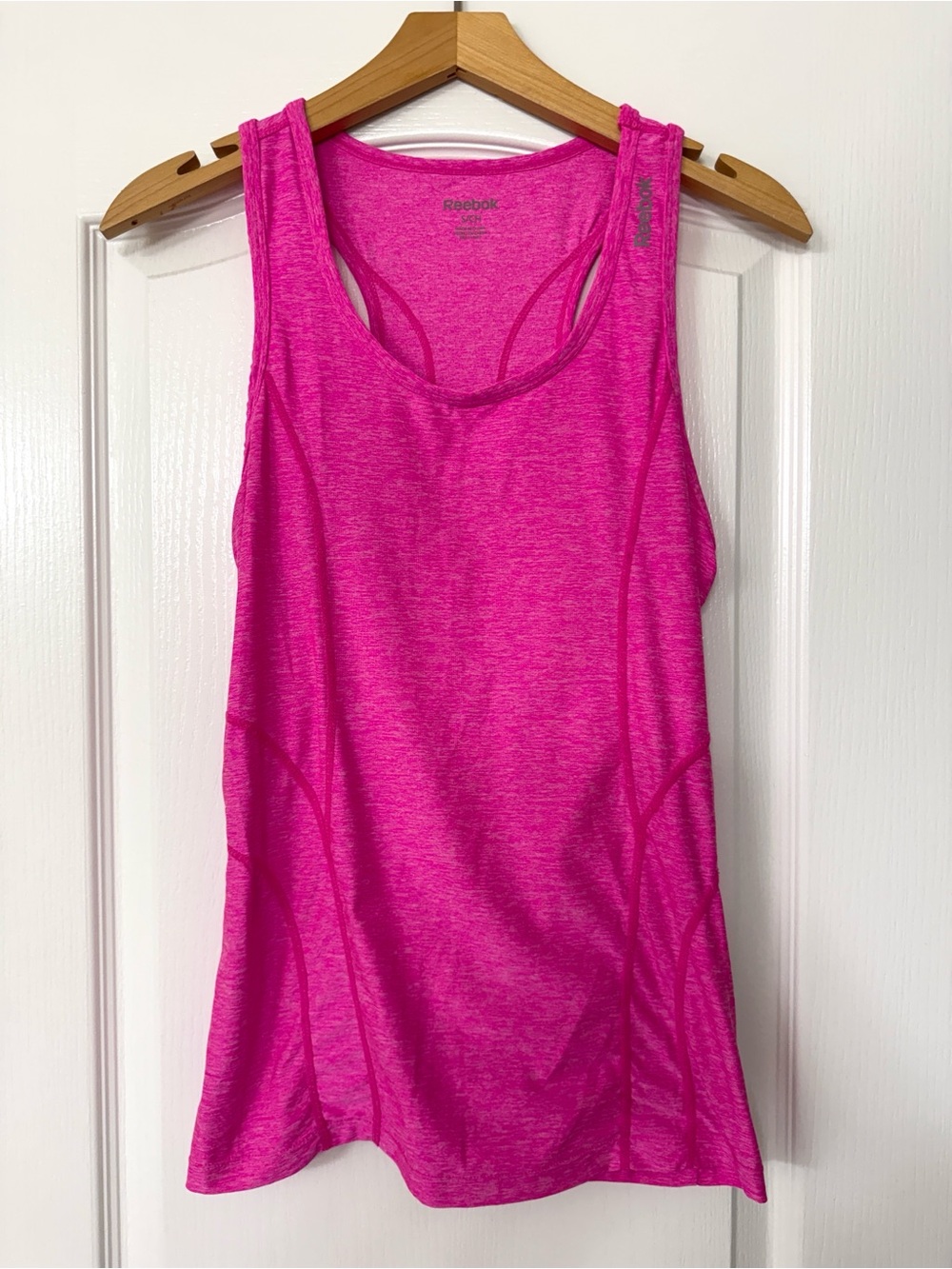 Reebok • Hot Pink Heathered Racerback Workout Athletic Athleisure Tank Top